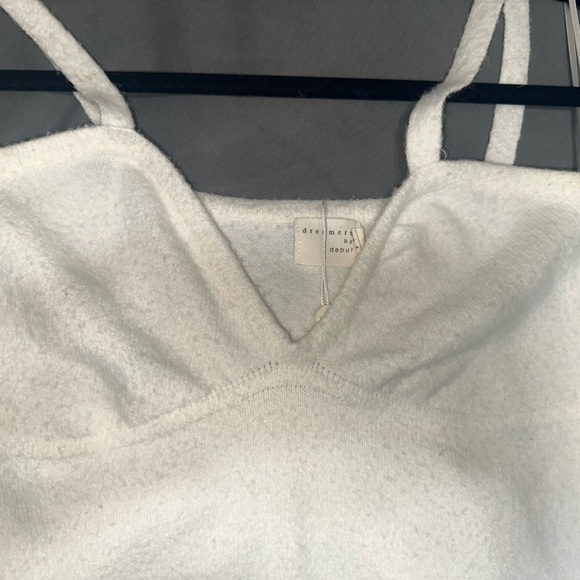 White Fuzzy Crop Top - Picture 3 of 4
